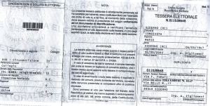 tessera elettorale