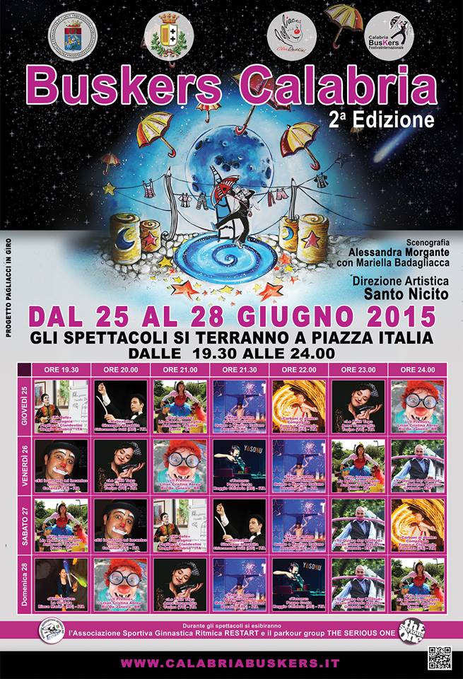 Calabria Buskers: i pagliacci in giro a Reggio dal 25 al 28&nbsp;giugno