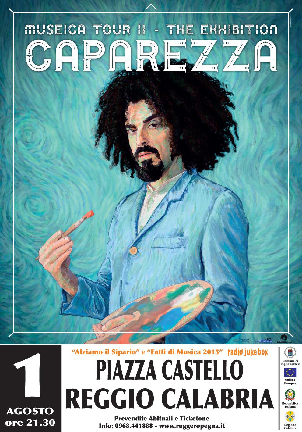 Tutto pronto per Caparezza: agosto apre a Reggio con 2 ore di&nbsp;concerto