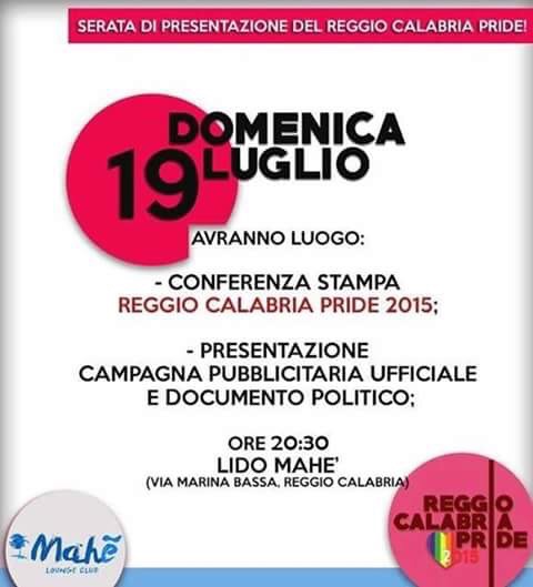 L’onda Pride 2015 pronta a ripartire da Reggio, dopo l’approvazione del registro delle unioni civili