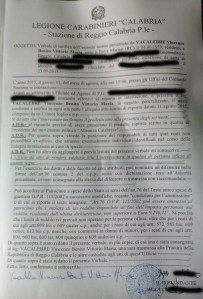 Ac Esposto Denuncia ricevuta