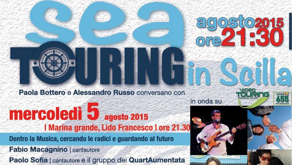 Mercoledì 5 agosto al Lido Francesco di Scilla parte SeaTouring con Fabio Macagnino e i&nbsp;QuartAumentata