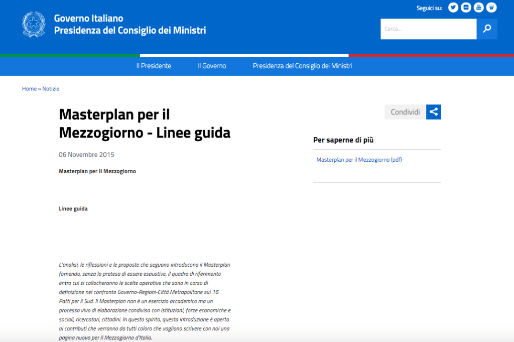Oltre 100 miliardi da utilizzare tra il 2016 e il 2023: il Masterplan convince Flora Sculco