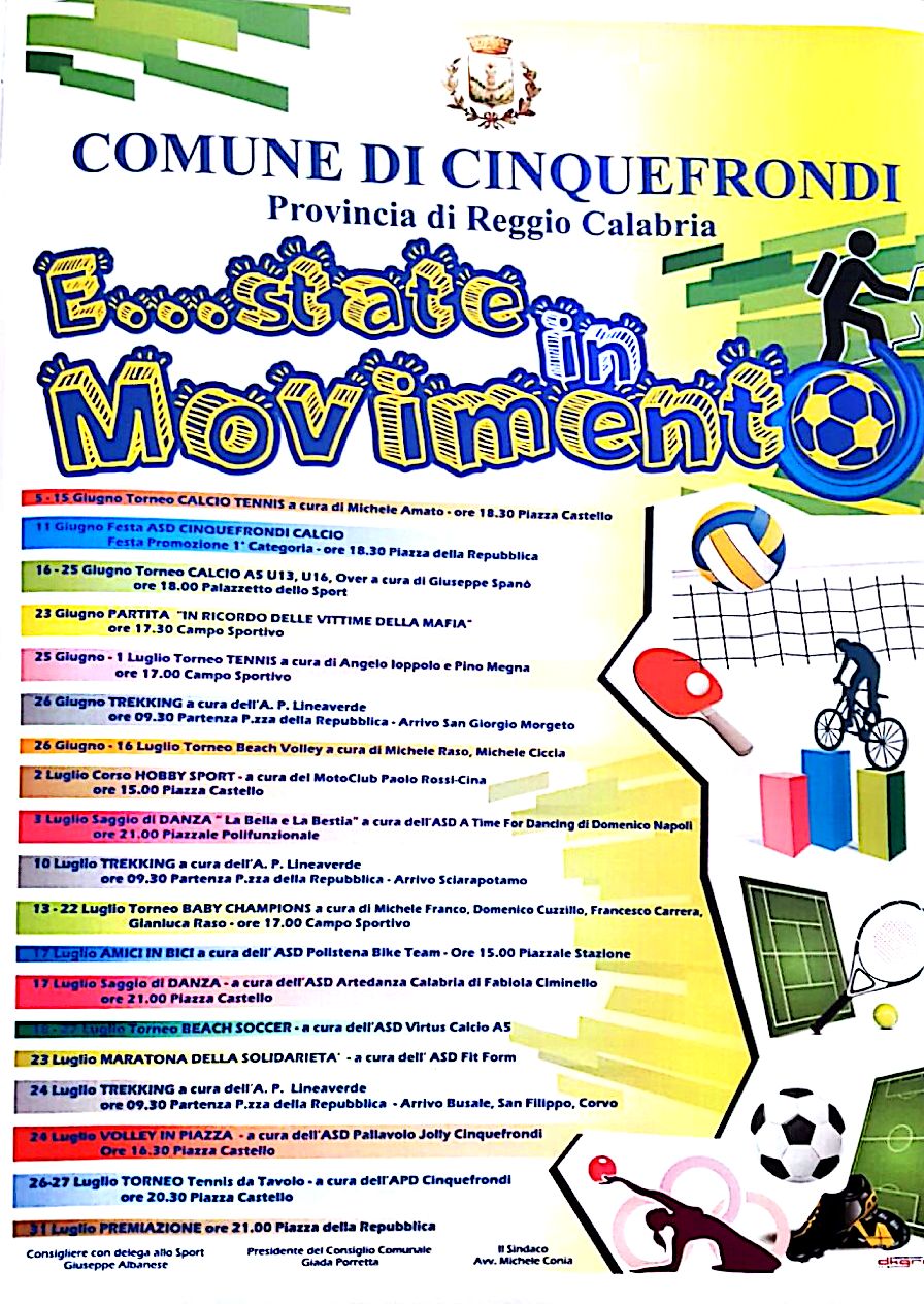 Parte a Cinquefrondi (Rc) E…state in&nbsp;movimento