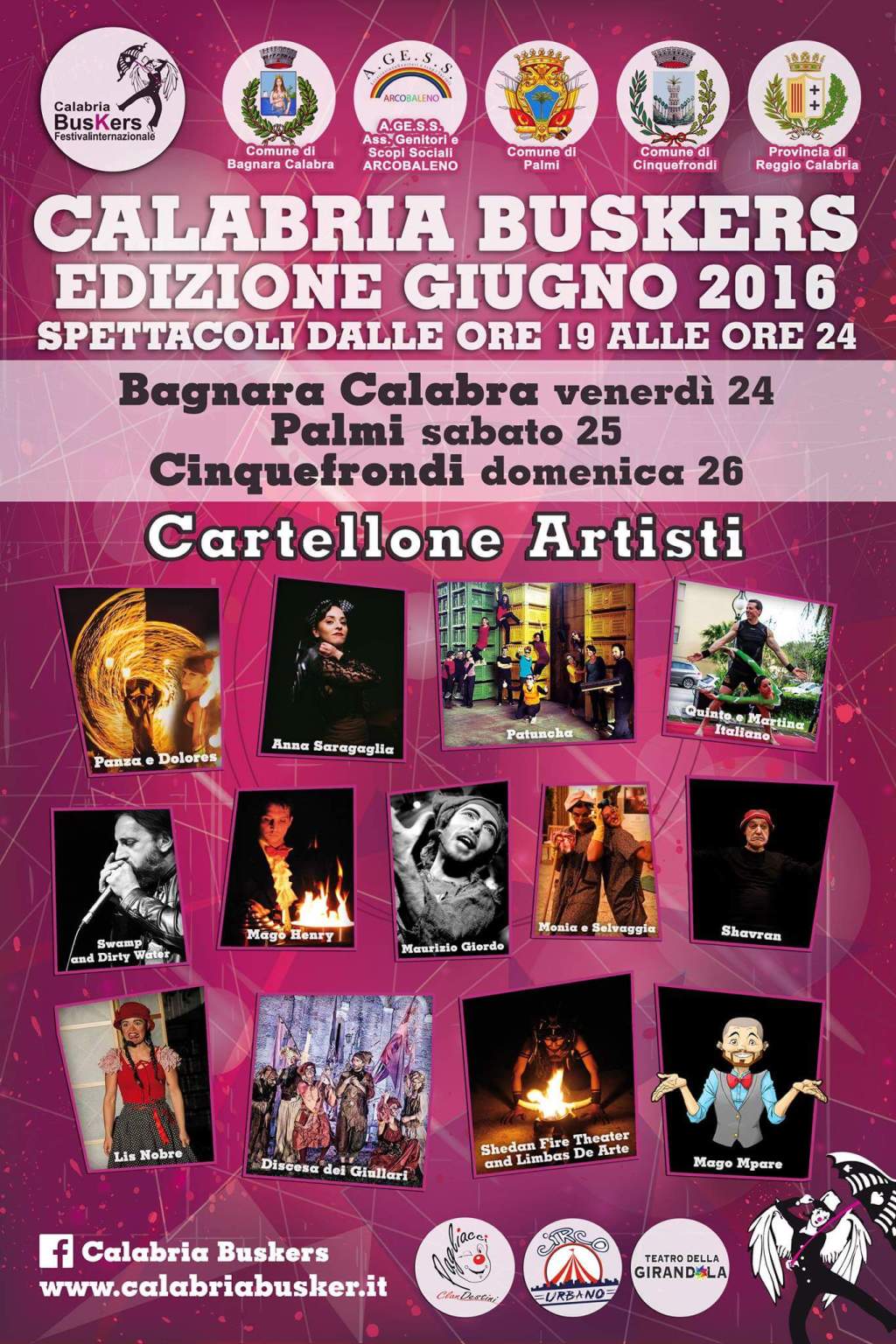 Calabria Buskers lascia Reggio e va a Bagnara, Palmi e Cinquefrondi. Ma solo per quest’anno