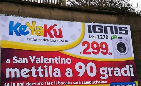 “A San Valentino mettila a 90 gradi”: il messaggio dei 6×3 in&nbsp;Calabria