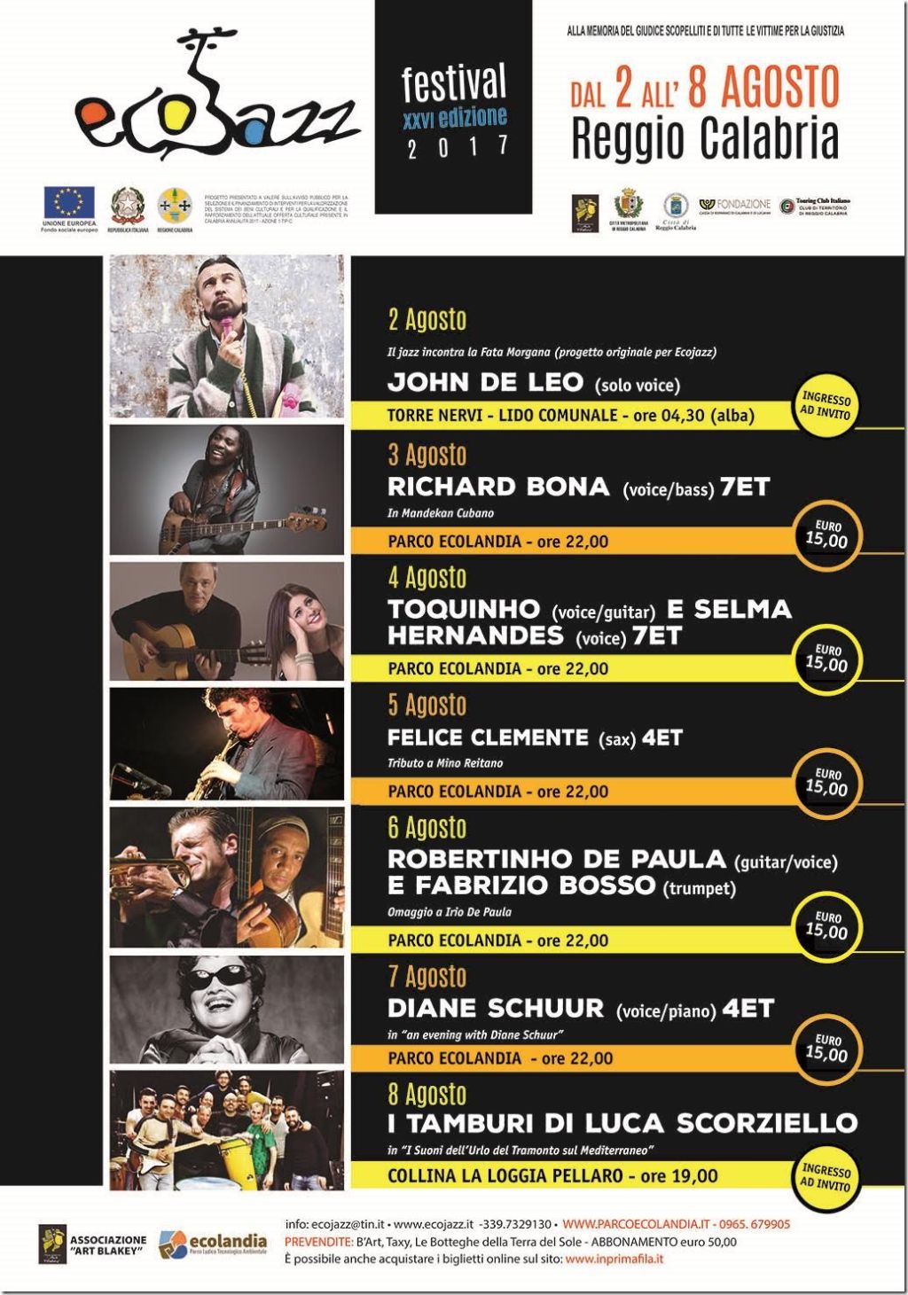 Reggio, agosto si tinge di&nbsp;Ecojazz