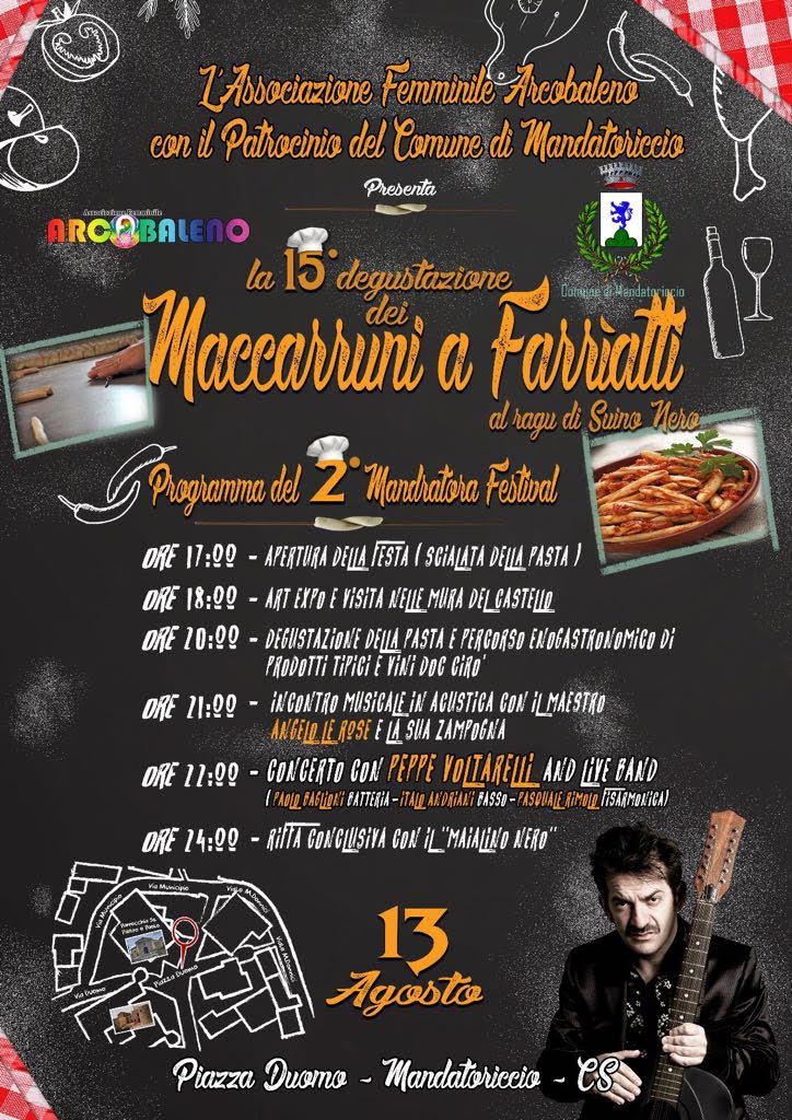 A Mandatoriccio (Cs) maccaruni e Peppe&nbsp;Voltarelli