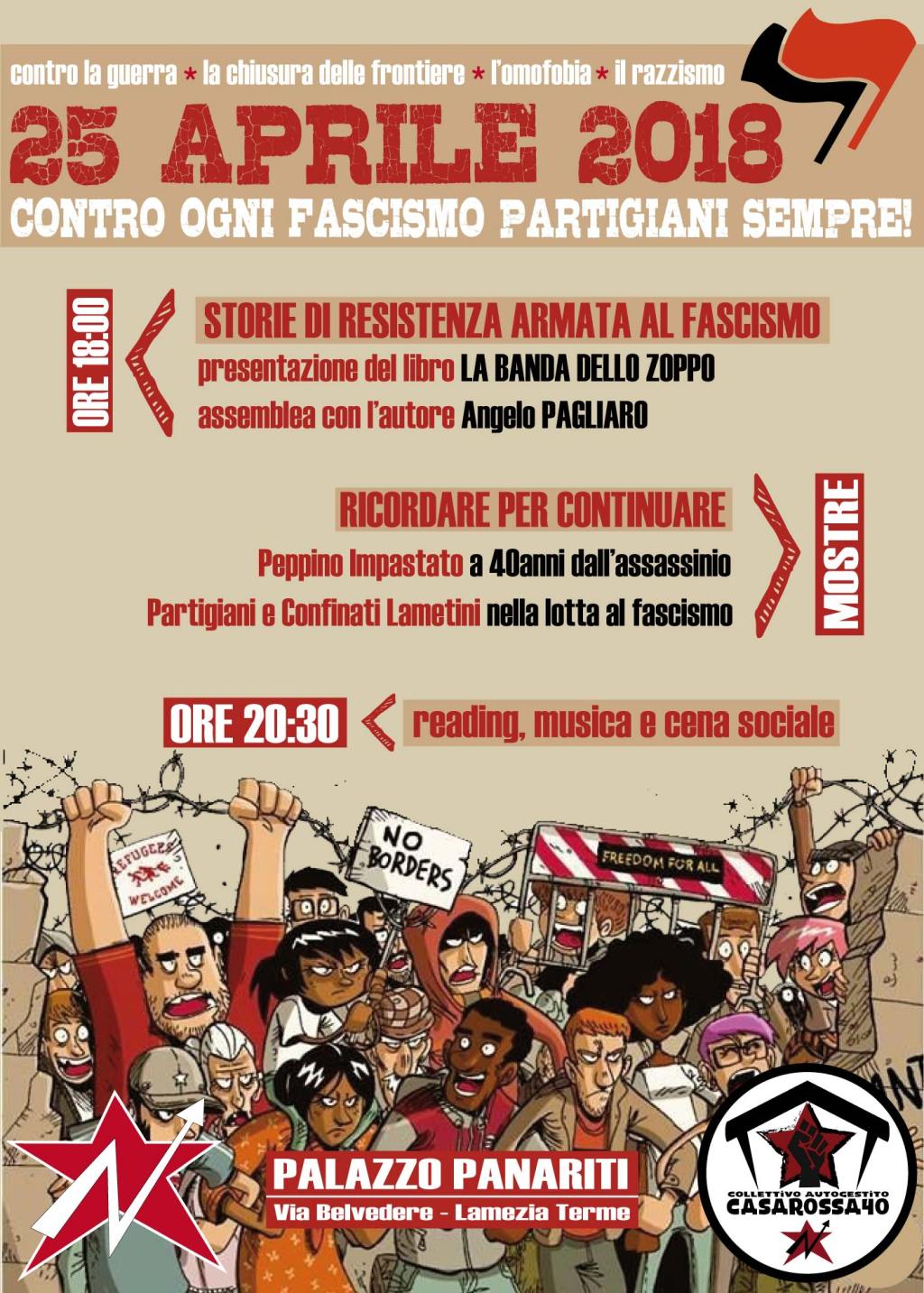 25 aprile a Lamezia in memoria dei partigiani Cortese e&nbsp;Petruzza