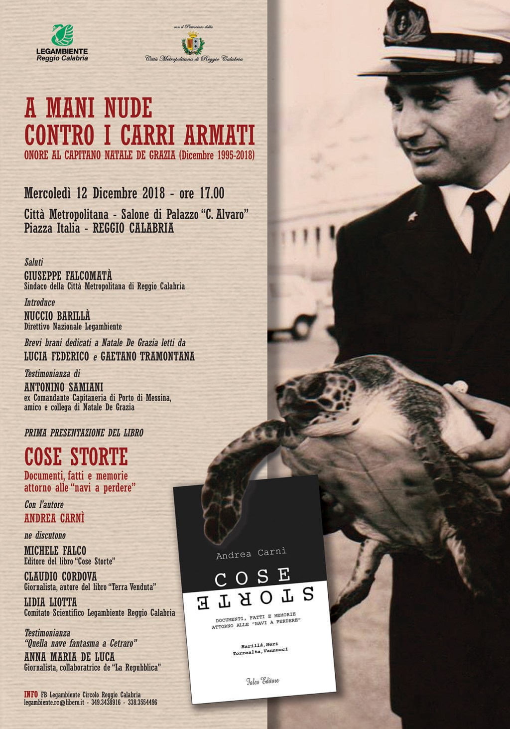 “A mani nude contro i carri armati”: Legambiente ricorda Natale De&nbsp;Grazia